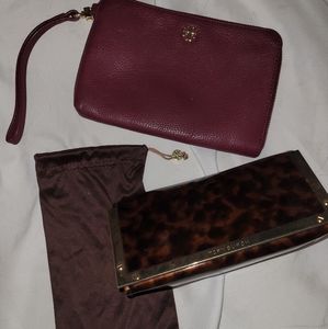 Tory Burch wristlet, Tory Burch Sunglass case and Tory Burch sunglass duster bag